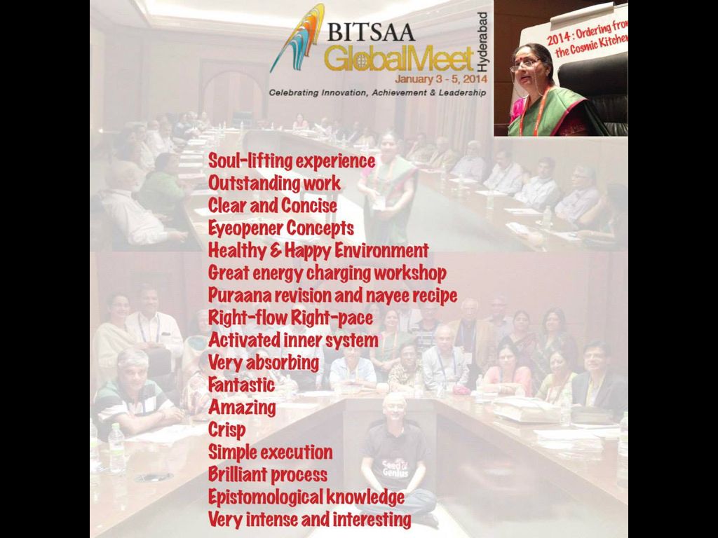 Keynote at BITSAA Global Meet: Ordering from the Cosmic Kitchen